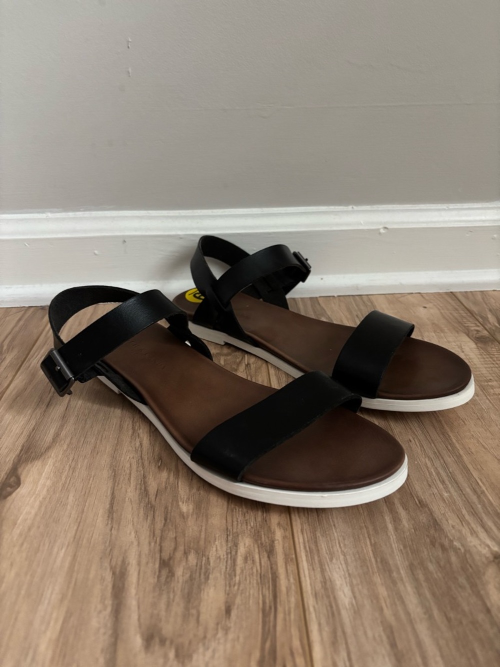 Double Strap Sandals Black
